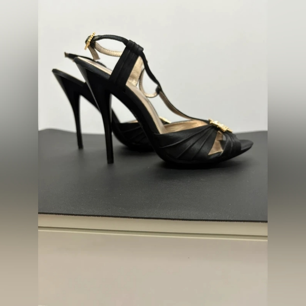 Elegant Black High Heel Sandals